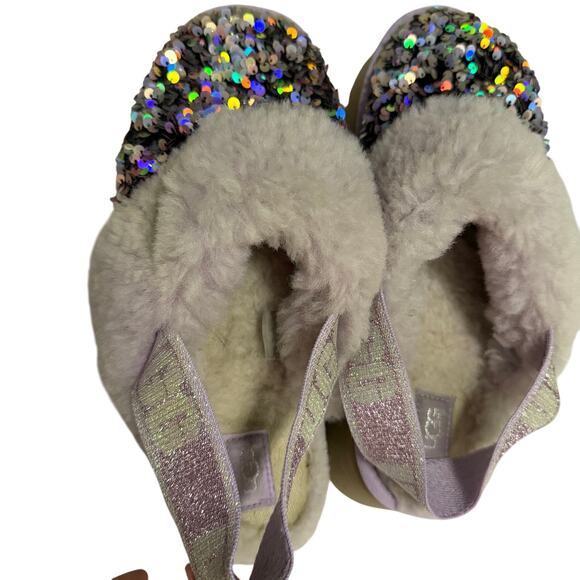 Ugg Funkette chunky sequin platform slippers sz 10 holiday festive sparkly sexy - Picture 15 of 16